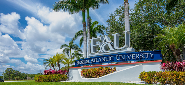 Florida Atlantic University entrance sign
